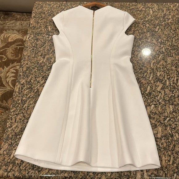 Kate Spade Stretch Crepe Bow Dress Size 6 White with Black Bow - Picture 12 of 16